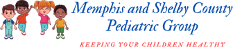 A green background with blue and red letters.